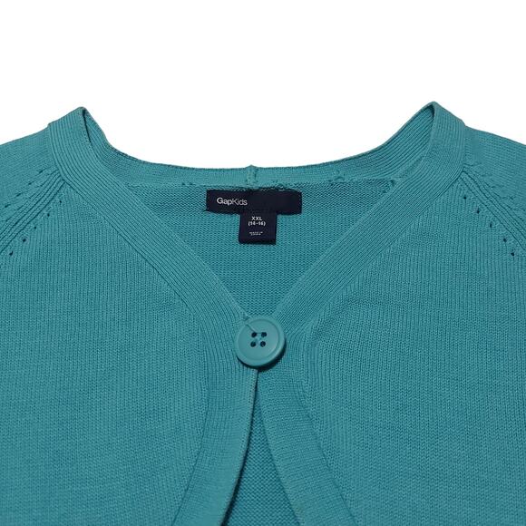 GAP Kids short-sleeved solid cropped cotton knit shrug - Picture 6 of 10